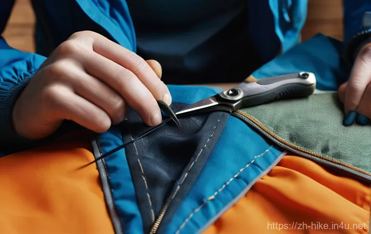 등산 장비의 재활용 방법 - **Prompt 1: The Art of Repair and Renewal**
    "A close-up shot of a pair of skilled hands, belongi...