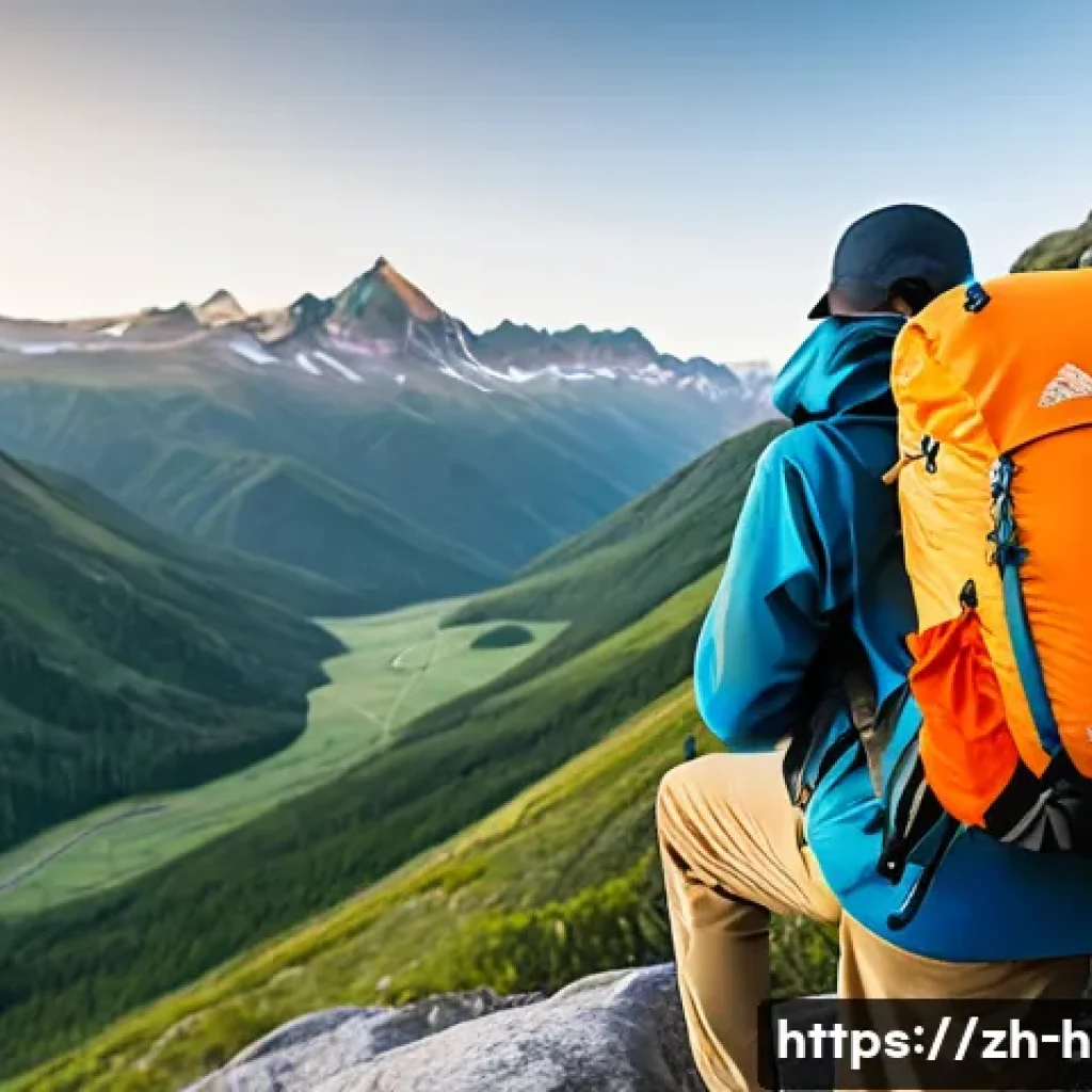 등산용 방수 지퍼백 추천 - **Subject:** A young, adventurous hiker (age 20s-30s, dressed in modern, non-revealing hiking appare...